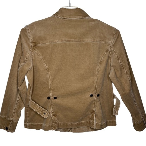 Y2K Eddie Bauer Tan Corduroy Barn Coat Chore Jacket Size XL Button Faded Retro - Picture 4 of 16